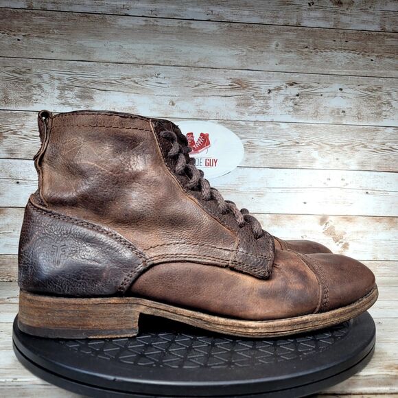 Frye Brown Leather Men's Boots - Picture 1 of 15